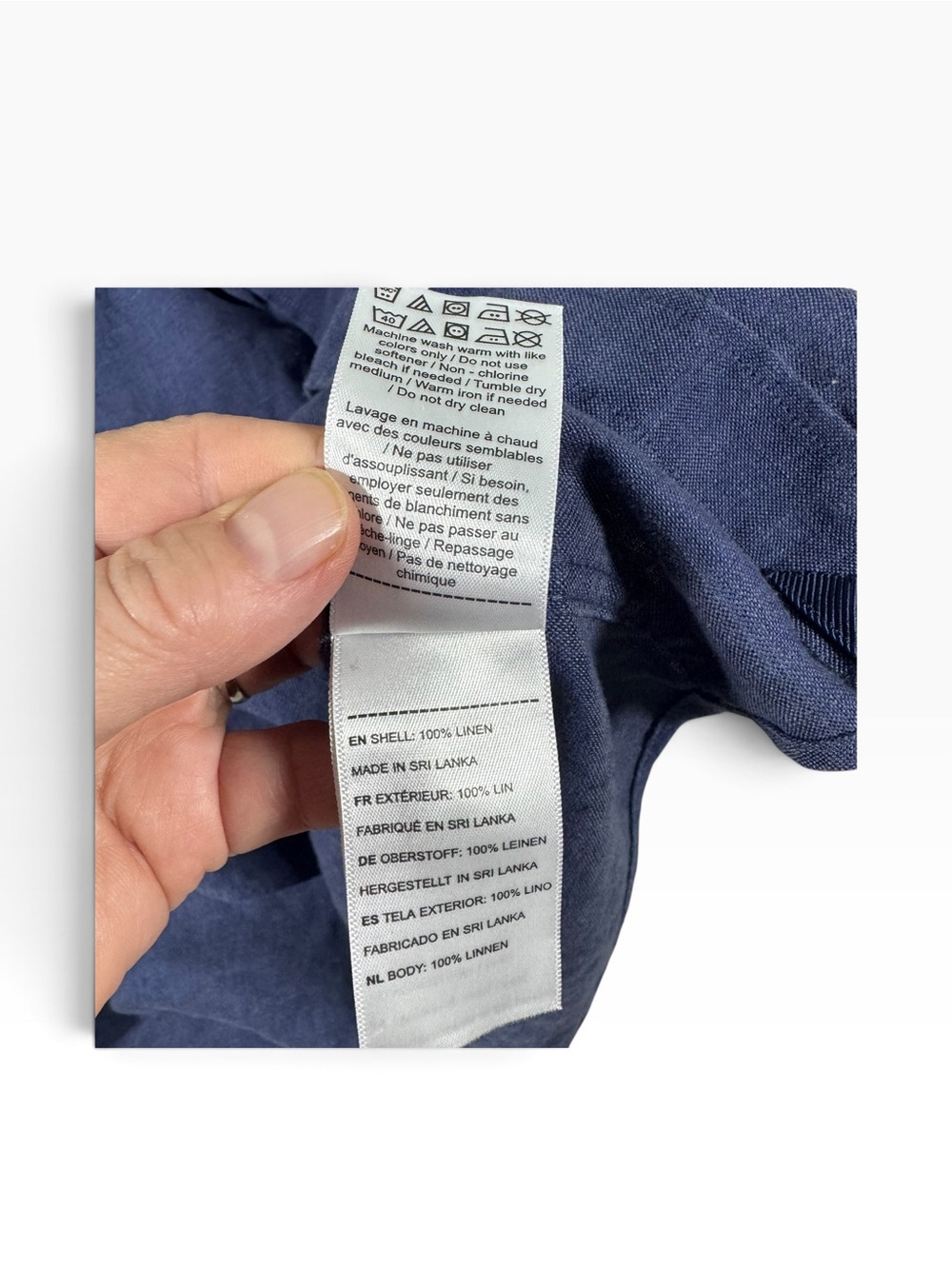 UNTUCKit Short-Sleeve Button Down Linen Shirt in Indigo Blue - Picture 5 of 8